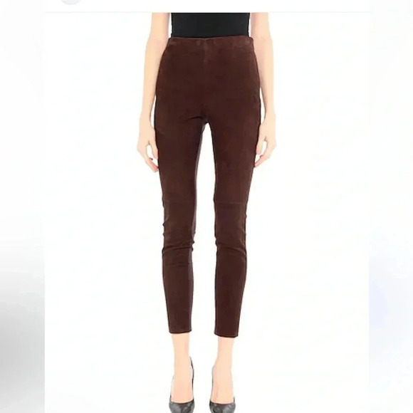 Brunello Cucinelli suede brown pants size small - Picture 2 of 5